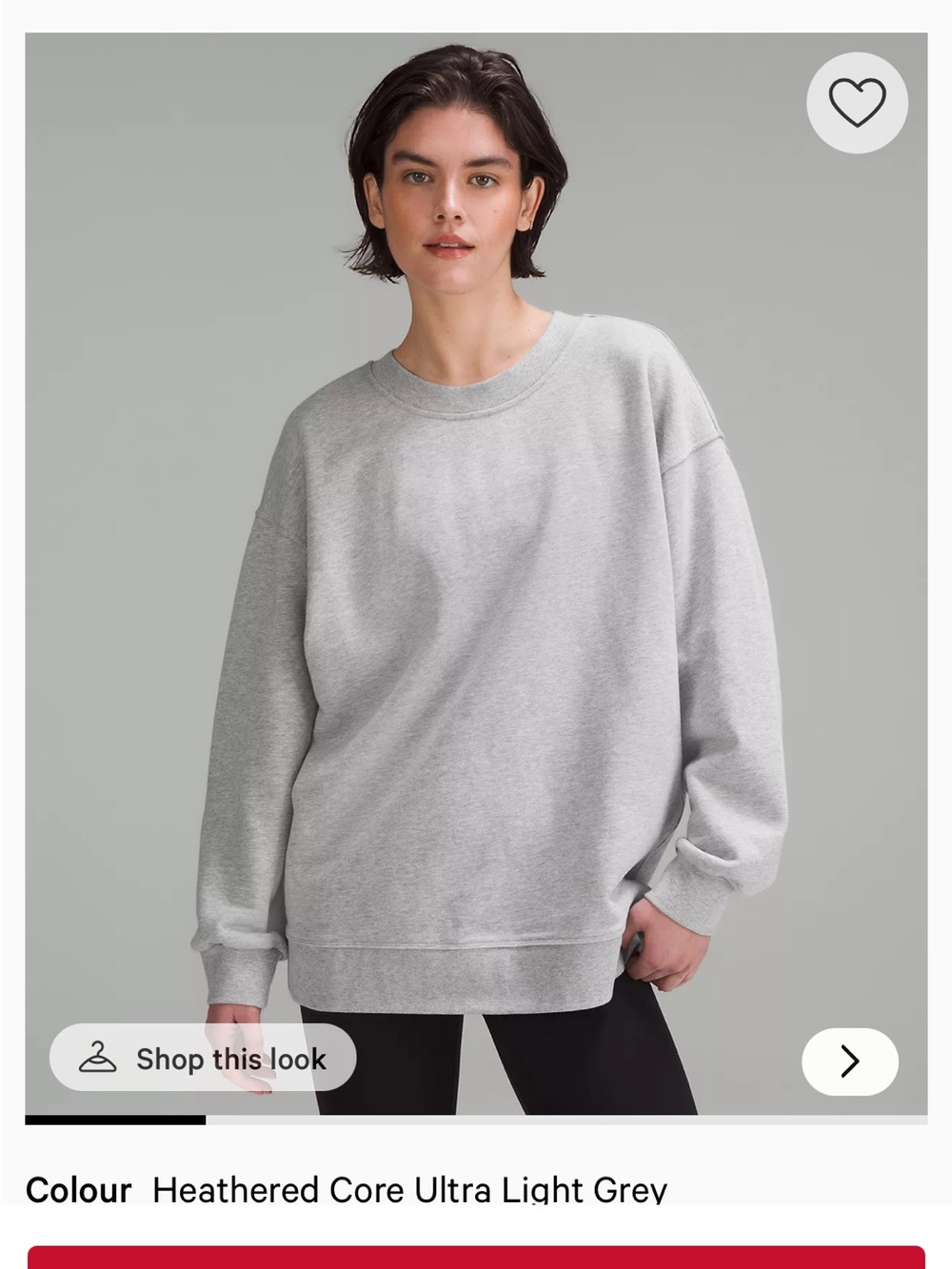 lululemon athletica perfectly oversized Gray crewneck  Sweatshirt 4
